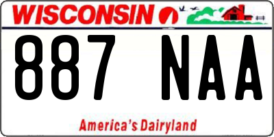 WI license plate 887NAA