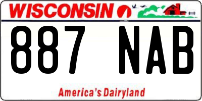 WI license plate 887NAB