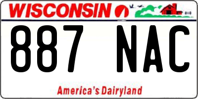 WI license plate 887NAC