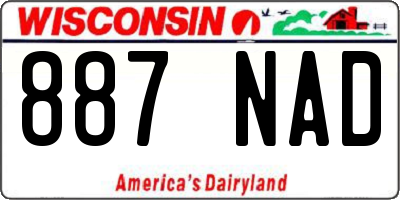 WI license plate 887NAD