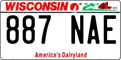 WI license plate 887NAE