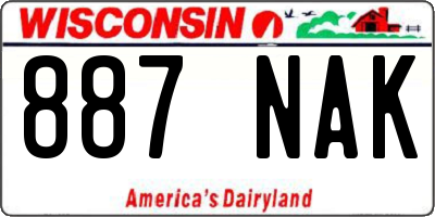 WI license plate 887NAK