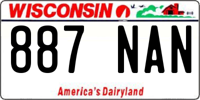 WI license plate 887NAN