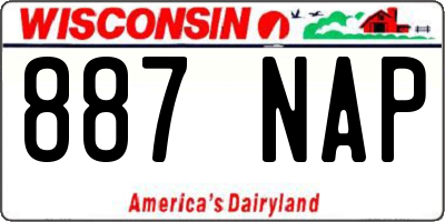 WI license plate 887NAP