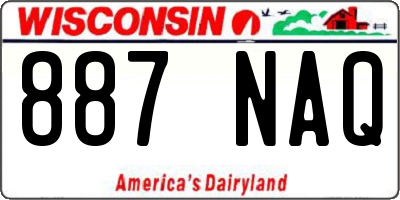 WI license plate 887NAQ