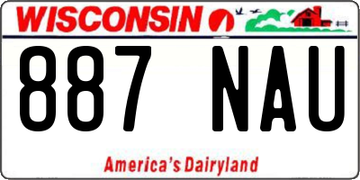 WI license plate 887NAU