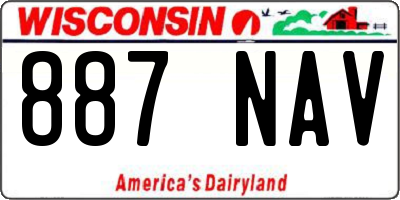 WI license plate 887NAV