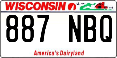 WI license plate 887NBQ