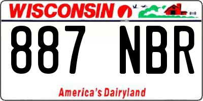 WI license plate 887NBR