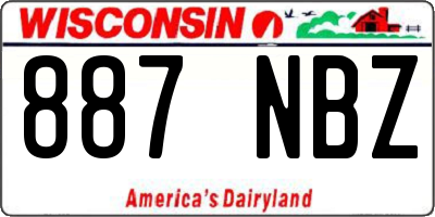 WI license plate 887NBZ