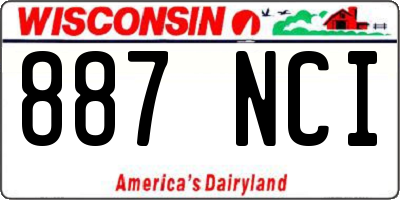 WI license plate 887NCI