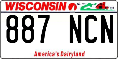 WI license plate 887NCN
