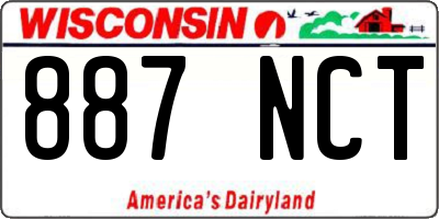 WI license plate 887NCT