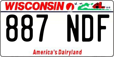 WI license plate 887NDF