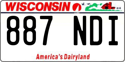 WI license plate 887NDI