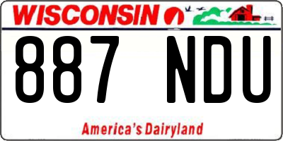 WI license plate 887NDU