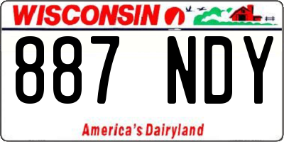 WI license plate 887NDY