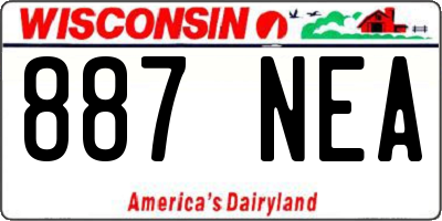 WI license plate 887NEA