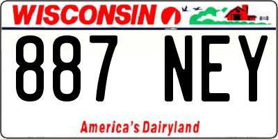 WI license plate 887NEY