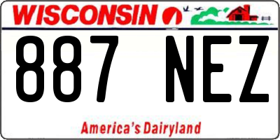 WI license plate 887NEZ