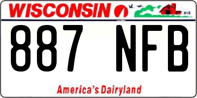 WI license plate 887NFB