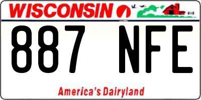 WI license plate 887NFE