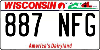 WI license plate 887NFG