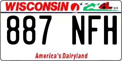 WI license plate 887NFH