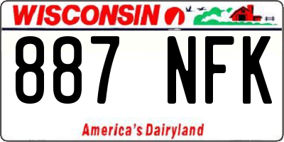 WI license plate 887NFK