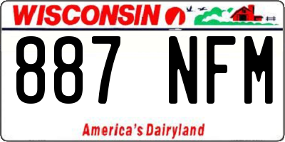 WI license plate 887NFM