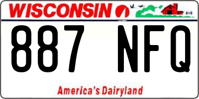 WI license plate 887NFQ