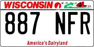 WI license plate 887NFR