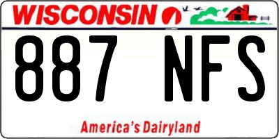 WI license plate 887NFS