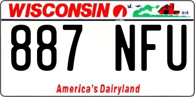 WI license plate 887NFU