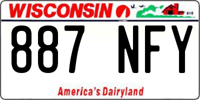 WI license plate 887NFY