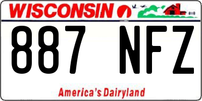 WI license plate 887NFZ