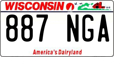 WI license plate 887NGA