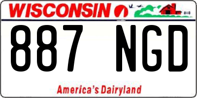 WI license plate 887NGD