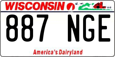 WI license plate 887NGE