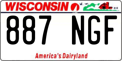 WI license plate 887NGF