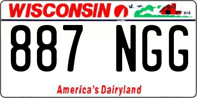 WI license plate 887NGG