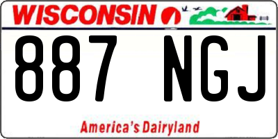 WI license plate 887NGJ