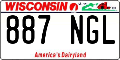 WI license plate 887NGL