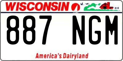 WI license plate 887NGM
