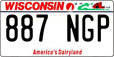 WI license plate 887NGP
