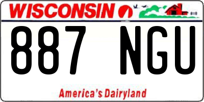 WI license plate 887NGU