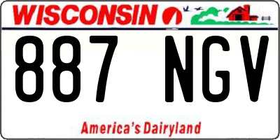 WI license plate 887NGV