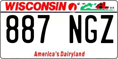 WI license plate 887NGZ