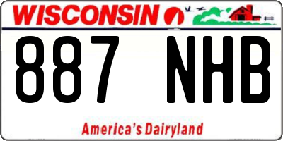 WI license plate 887NHB