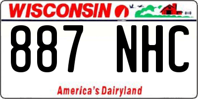 WI license plate 887NHC